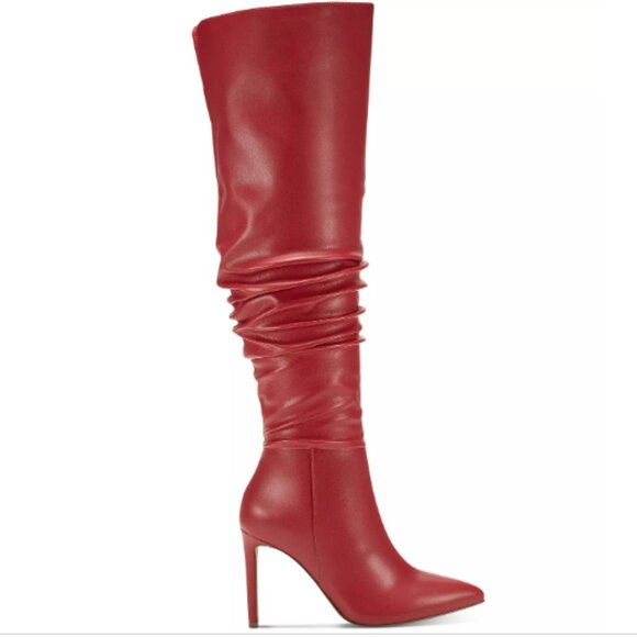 INC International Concepts Women's Iyonna Over-The-Knee Slouch Boots Red - Picture 4 of 7